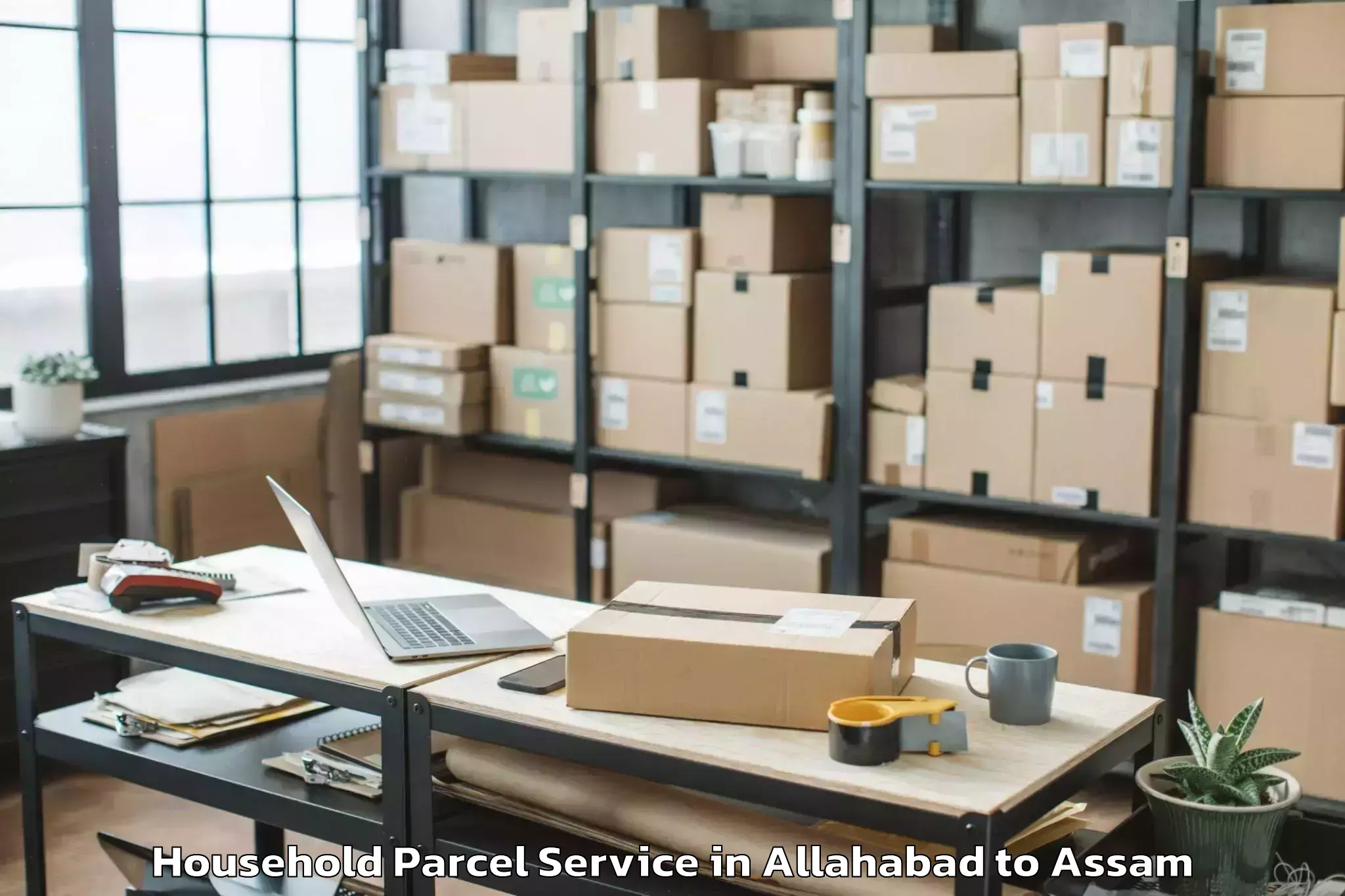 Leading Allahabad to Salonibari Airport Tez Household Parcel Provider